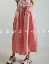 Pearl-Breasted Lantern Skirt